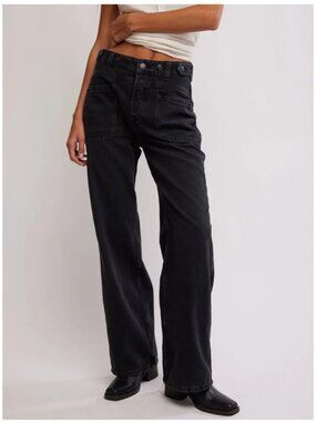 FREE PEOPLE NWT We The Free Palmer Cuffed Jeans / Outer Space - 27